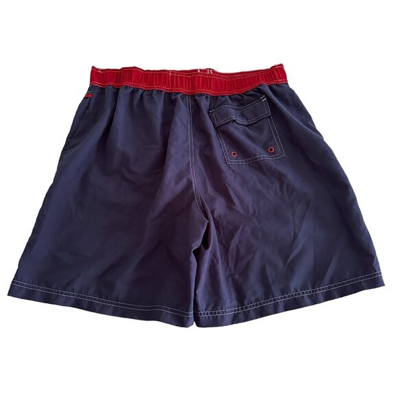 Disney Store Men's Mickey Mouse USA Flag Swim Trunks Board Shorts Sz Large Blue - Picture 3 of 4